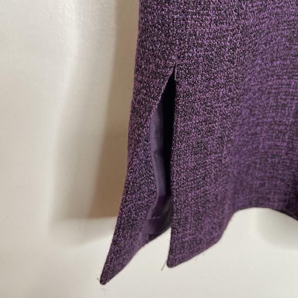 PLAZA SOUTH Women's 14 Jacket Skirt 2-Piece Suit Set 3/4 Sleeve PURPLE BLACK - Picture 10 of 16